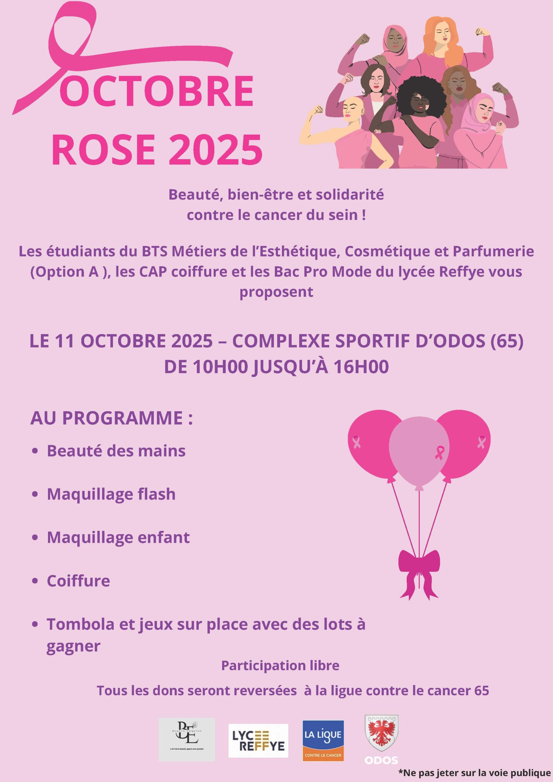 Flyer octobre rose odos